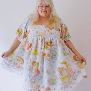 Colorful Cartoon Print Dress